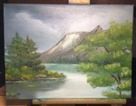 Flusslauf Leinwand Öl